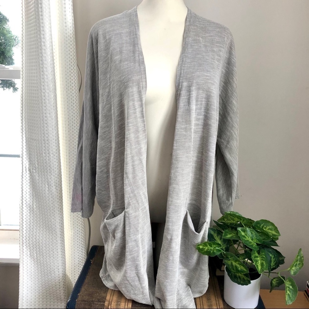 Anthropologie Donni Grey Open Duster Cardigan OSFA
